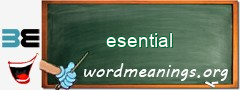 WordMeaning blackboard for esential